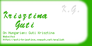 krisztina guti business card